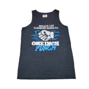 Old School Homage Bruce Lee One Inch Punch Tank Top